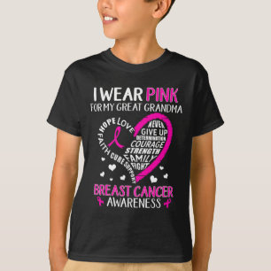 Camiseta Uso Rosa Para Mi Abuela, Cáncer De Mama, Awa