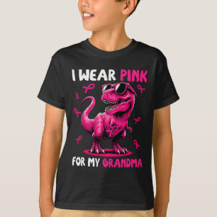Camiseta Uso Rosa Para Mi Abuela T-rex Dinosaur Breve C