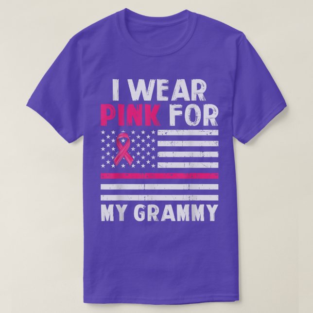 Camiseta Uso Rosa Para Mi Cance De Cinta Rosa Grammy (Diseño del anverso)