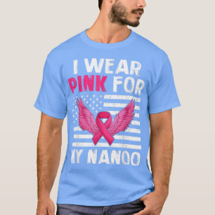 Camiseta Uso Rosa Para Mi Cáncer De Mama De Cinta Rosa Nano