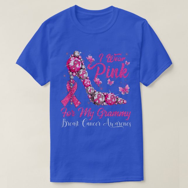 Camiseta Uso Rosa Para Mi Cáncer De Mama Grammy (Diseño del anverso)