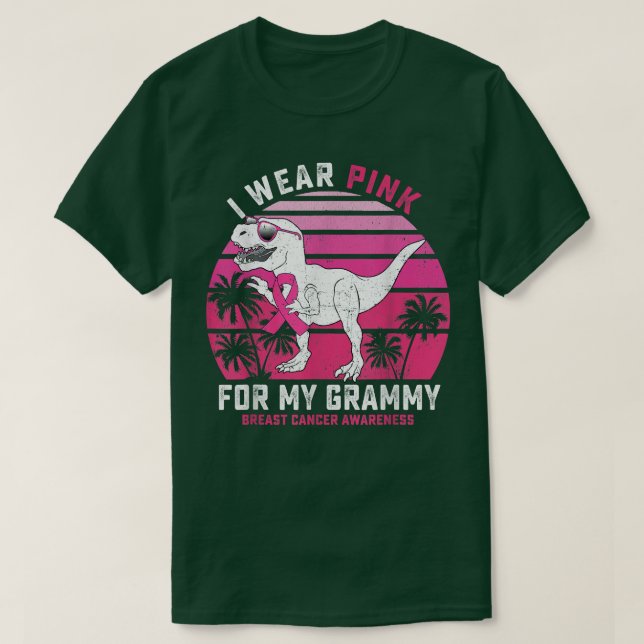 Camiseta Uso Rosa Para Mi Cinta Grammy T Rex Dinosaur Para (Diseño del anverso)