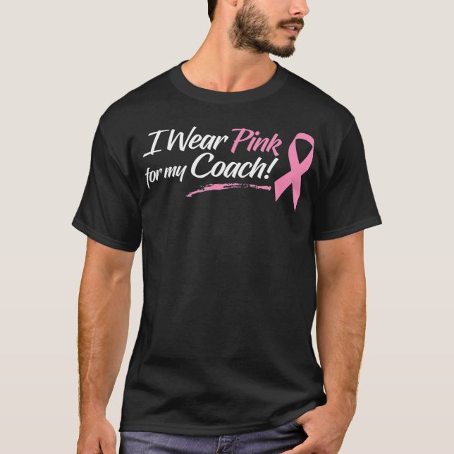 Camiseta Uso Rosa Para Mi Diseño De Cinta Rosa De Mi Entren (Anverso)