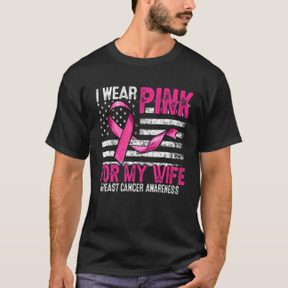 Camiseta Uso Rosa Para Mi Esposa Bandera De Cinta Rosa Ca D