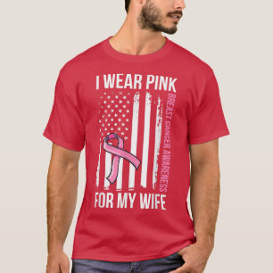 Camiseta Uso Rosa Para Mi Esposa Concienciación Sobre El Cá