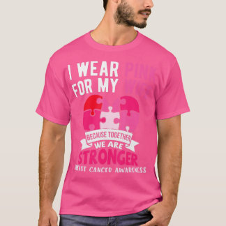 Camiseta Uso Rosa Para Mi Esposa Concienciación Sobre El Cá