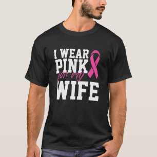 Camiseta Uso Rosa Para Mi Esposa Mes De Cáncer De Mama Apoy