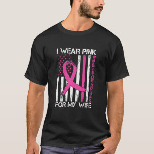Camiseta Uso Rosa Para Mi Esposa Mes De Cáncer De Mama Apoy