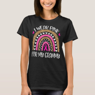 Camiseta Uso Rosa Para Mi Fam De Leopardo Arcoiris Rosa Gra