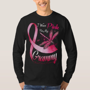 Camiseta Uso Rosa Para Mi Grammy Dragonfly Pink Ribbon Br