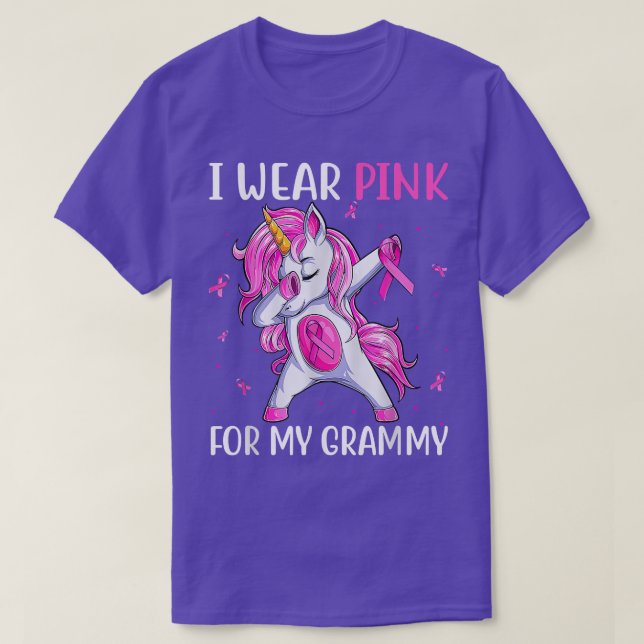 Camiseta Uso Rosa Para Mi Grammy Sensibilización Sobre El C (Diseño del anverso)
