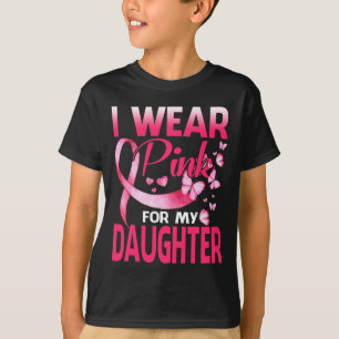 Camiseta Uso Rosa Para Mi Hija Cáncer De Mama Butterfl