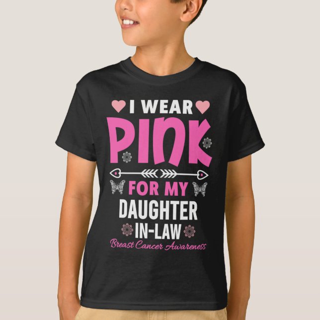 Camiseta Uso Rosa Para Mi Hija Con Cáncer De Mama A (Anverso)