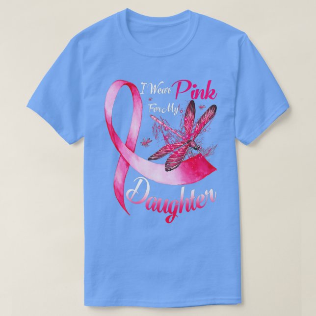 Camiseta Uso Rosa Para Mi Hija Dragonfly Cance De Mama (Diseño del anverso)