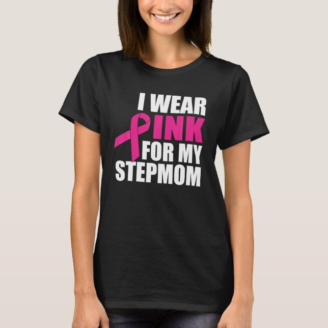 Camiseta Uso Rosa Para Mi Madre El Cáncer De Mama (Anverso)