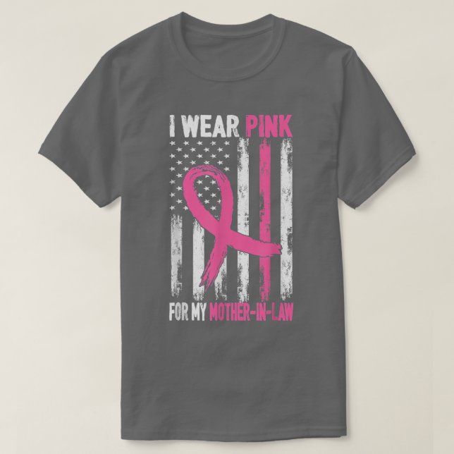 Camiseta Uso Rosa Para Mi Madre En La Ley, El Cáncer De Mam (Diseño del anverso)