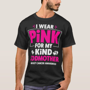 Camiseta Uso Rosa Para Mi Madrina Awarene De Cáncer De Mam