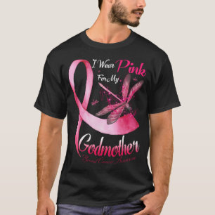 Camiseta Uso Rosa Para Mi Madrina Dragonfly Cinta Rosa
