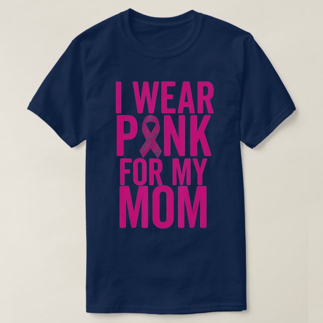 Camiseta Uso Rosa Para Mi Mamá Cáncer De Mama Amor (Diseño del anverso)