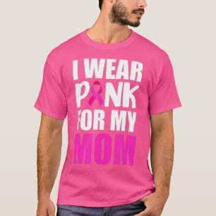 Camiseta Uso Rosa Para Mi Mamá Cáncer De Mama De Cinta Rosa