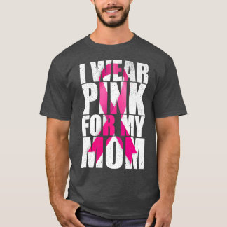 Camiseta Uso Rosa Para Mi Mamá Cáncer De Mama De Cinta Rosa