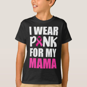 Camiseta Uso Rosa Para Mi Mamá Cáncer De Mama De Cinta Rosa