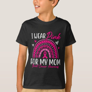 Camiseta Uso Rosa Para Mi Mamá Cáncer De Mama De Cinta Rosa