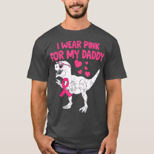 Camiseta Uso Rosa Para Mi Mamá Cáncer De Mama Dino Ri Rosa