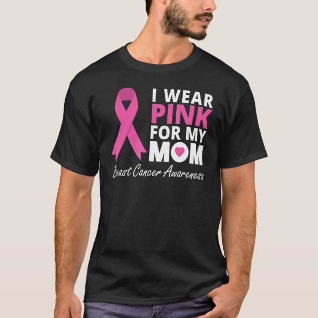 Camiseta Uso Rosa Para Mi Mamá Cinta Familia Guerrera Del A (Anverso)