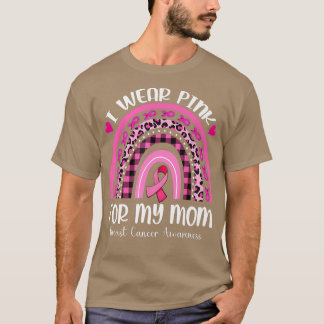 Camiseta Uso Rosa Para Mi Mamá Con Conciencia Del Cáncer De