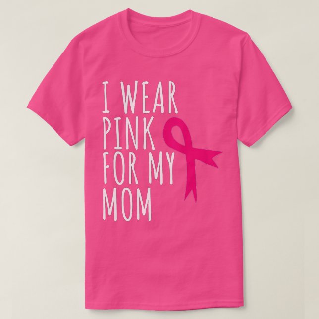 Camiseta Uso Rosa Para Mi Mamá - Conciencia Sobre El Cáncer (Diseño del anverso)
