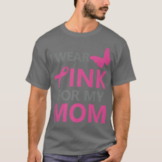 Camiseta Uso Rosa Para Mi Mamá Conciencia Sobre El Cáncer D