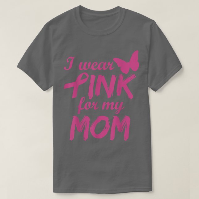 Camiseta Uso Rosa Para Mi Mamá Concienciación Sobre El Cánc (Diseño del anverso)