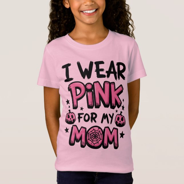 Camiseta Uso Rosa Para Mi Mamá Concienciación Sobre El Cánc (Anverso)