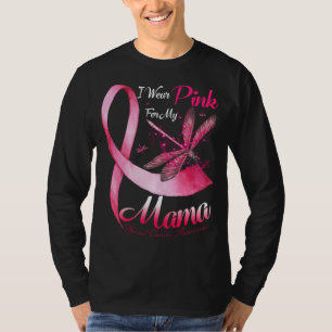 Camiseta Uso Rosa Para Mi Mamá Dragonfly Cinta Rosa Brea