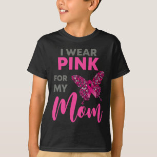 Camiseta Uso Rosa Para Mi Mamá Para Concienciar Sobre El Cá