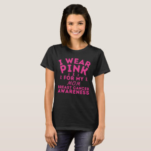 Camiseta Uso Rosa Para Mi Mamá Personalizado De Cáncer De M