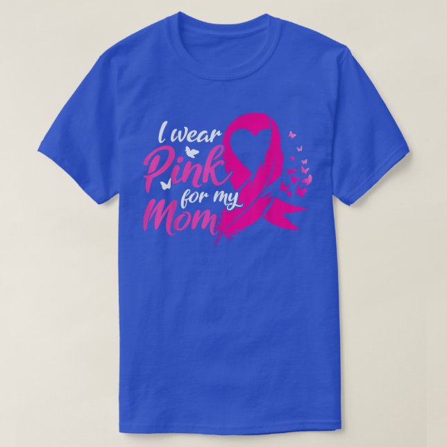 Camiseta Uso Rosa Para Mi Mamá, Rib De Concienciación Sobre (Diseño del anverso)