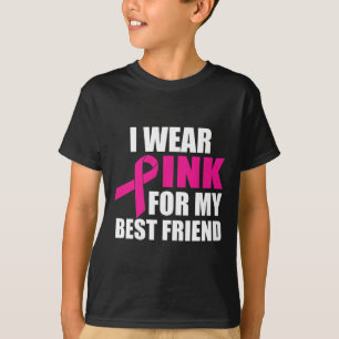 Camiseta Uso Rosa Para Mi Mejor Amigo El Cáncer De Mama