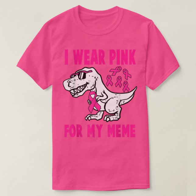 Camiseta Uso Rosa Para Mi Meme T-Rex Dinosaur Ribbon Todd (Diseño del anverso)