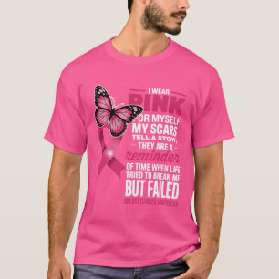 Camiseta Uso Rosa Para Mí Mismo Scars Fallido Cáncer De Mam