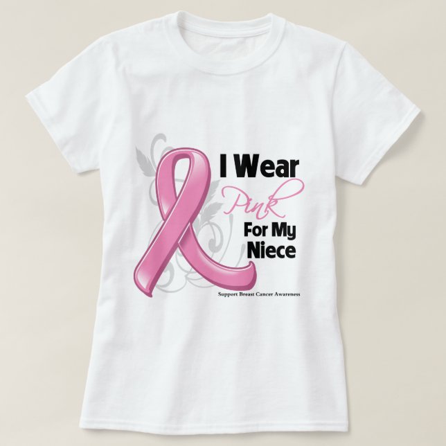 Camiseta Uso Rosa Para Mi Niña - Conciencia Sobre El Cáncer (Diseño del anverso)