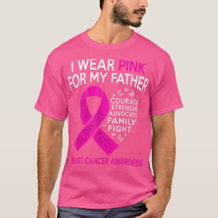 Camiseta Uso Rosa Para Mi Padre Conciencia Sobre El Cáncer