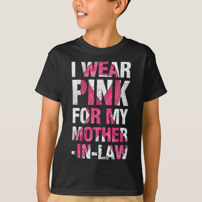 Camiseta Uso Rosa Para Mi Suegra De Cáncer De Mama (Anverso)