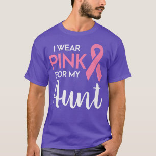 Camiseta Uso Rosa Para Mi Tía Conciencia Sobre El Cáncer De