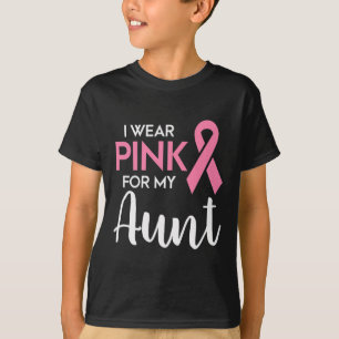Camiseta Uso Rosa Para Mi Tía Conciencia Sobre El Cáncer De