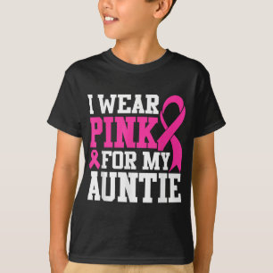 Camiseta Uso Rosa Para Mi Tía Conciencia Sobre El Cáncer De