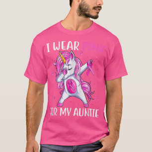 Camiseta Uso Rosa Para Mi Tía Conciencia Sobre El Cáncer De