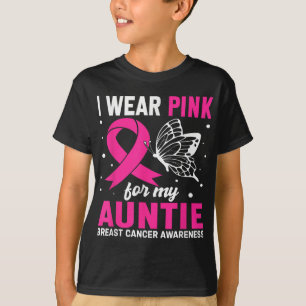 Camiseta Uso Rosa Para Mi Tía Conciencia Sobre El Cáncer De