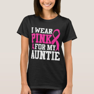 Camiseta Uso Rosa Para Mi Tía Conciencia Sobre El Cáncer De